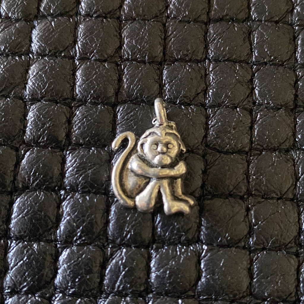 Silvertone Monkey Charm